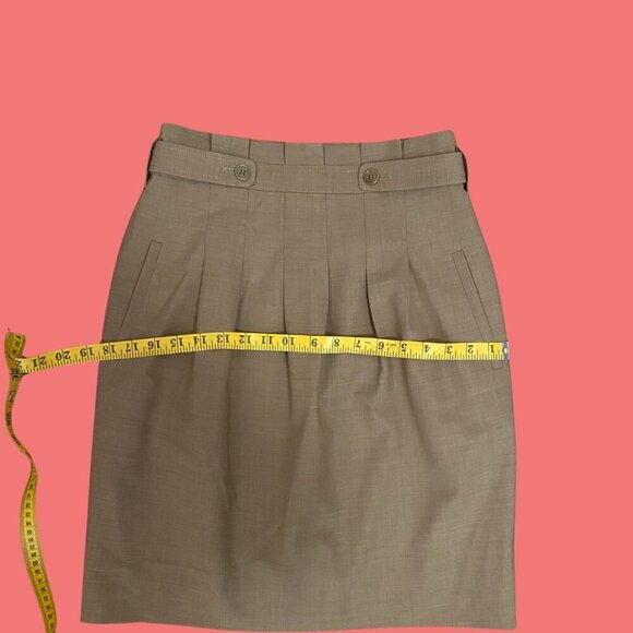 BCBG Camel Wool Blend High-Waisted Mini Skirt - Size 6 - Picture 6 of 8